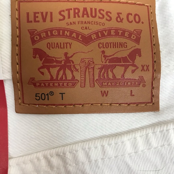 Levi’s 501 White Taper Jeans - Picture 7 of 8